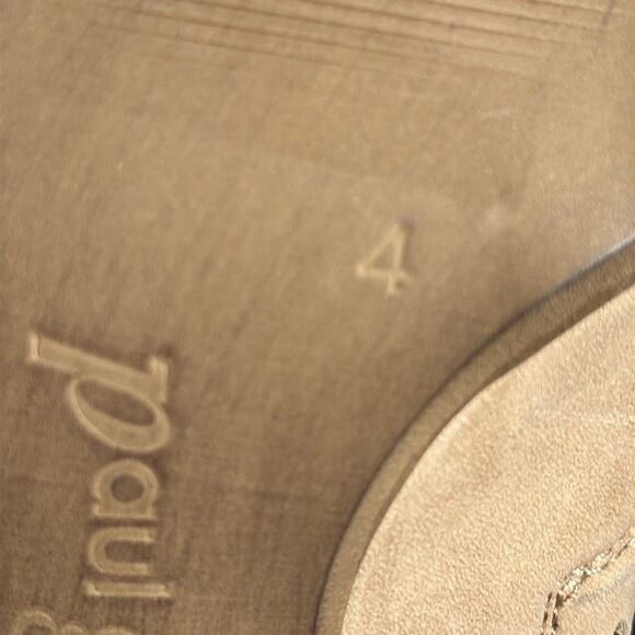 Paul Green Mindy Lace Up Suede Women's Tan Peep-Toe Ankle Boots Sz 4/US 6.5 - Picture 6 of 8